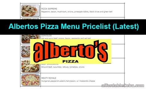 alberto's pizza bulacao photos|Albertos Pizza Menu Pricelist & Pictures 2021 (Most .